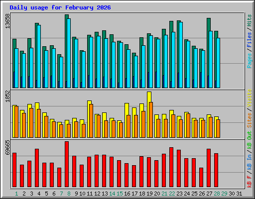 Daily usage for February 2026