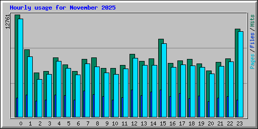 Hourly usage for November 2025