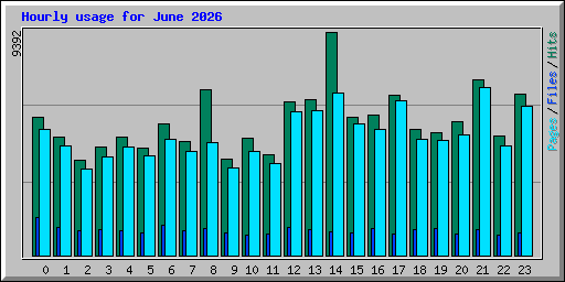 Hourly usage for June 2026